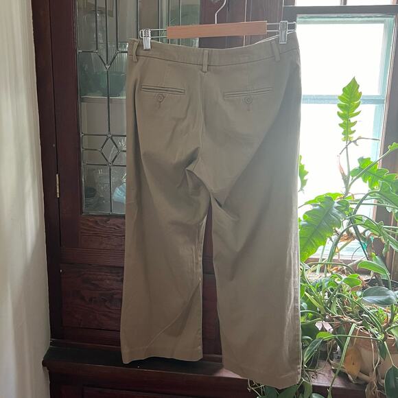 90s Vintage Lee Jeans Chino Pants Size 6 Khaki Beige Dress PETITE Bootcut Office - Picture 5 of 16
